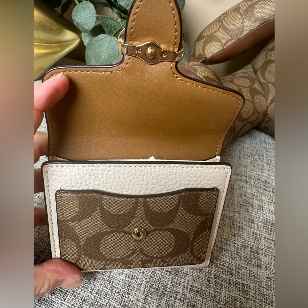 $99 COACH Georgie Small Wallet In Signature Canvas - Picture 6 of 9